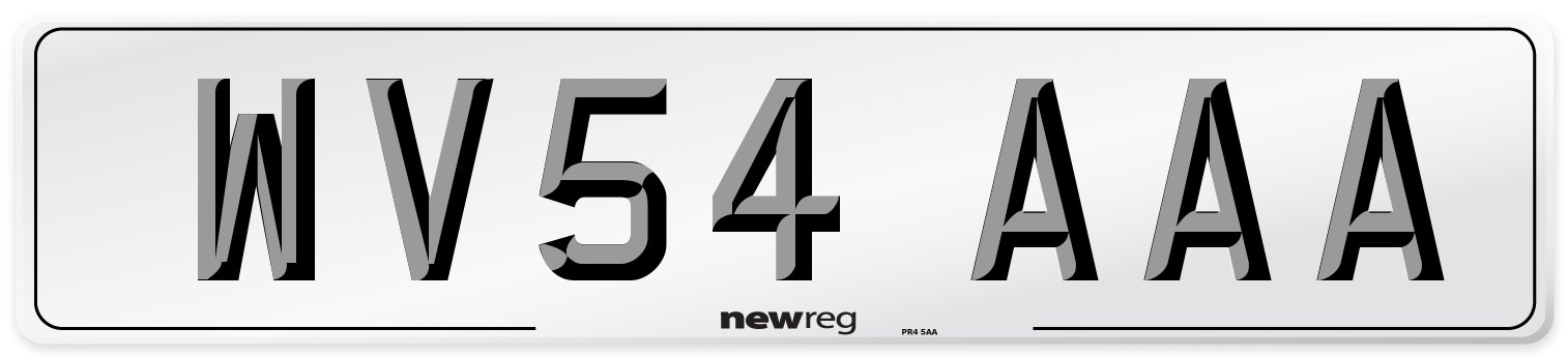 WV54 AAA Number Plate from New Reg